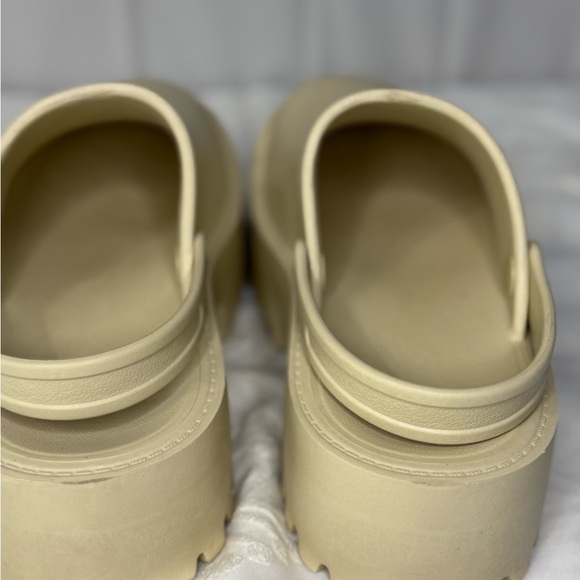 Cream Platform Clogs - Picture 6 of 12